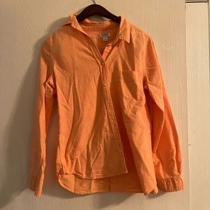 Orange button down